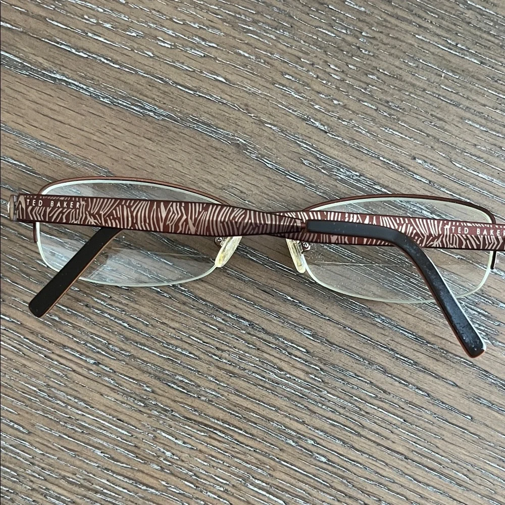Ted Baker Women's Prowl Prescription Glasses with Brown Half Rim Frame - Picture 3 of 8